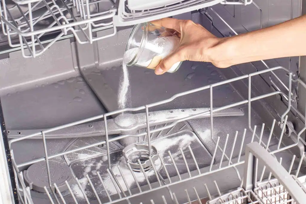 clean dishwasher with bleach