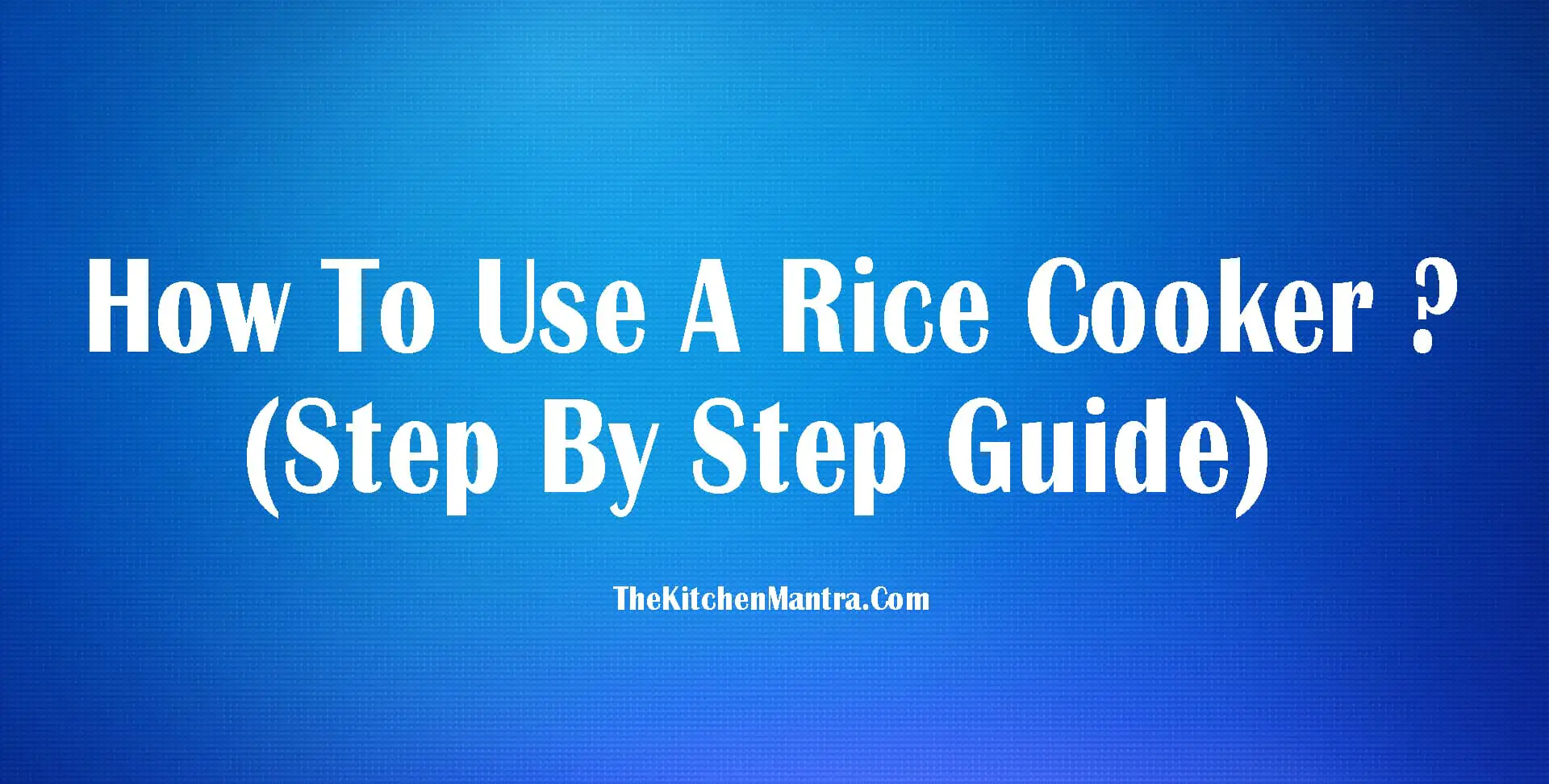 how a rice cooker works