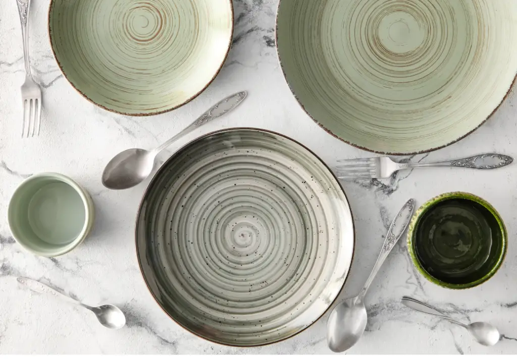 sage green dishes